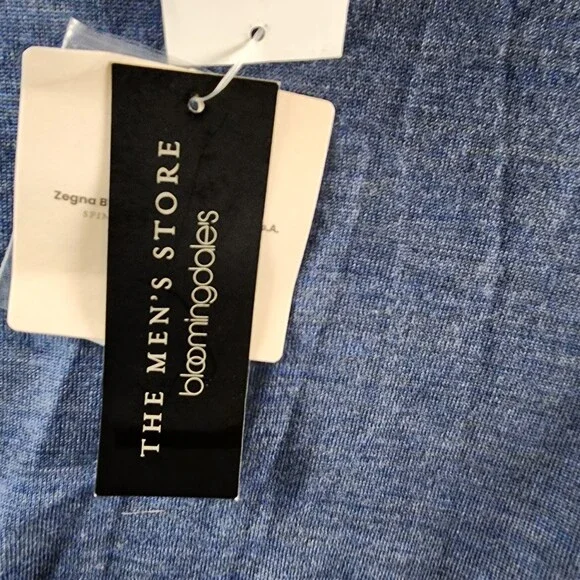 The Men's Store at Bloomingdale's Zegna Baruffa Wool Sweater Mens XXL Denim Blue - Picture 8 of 14